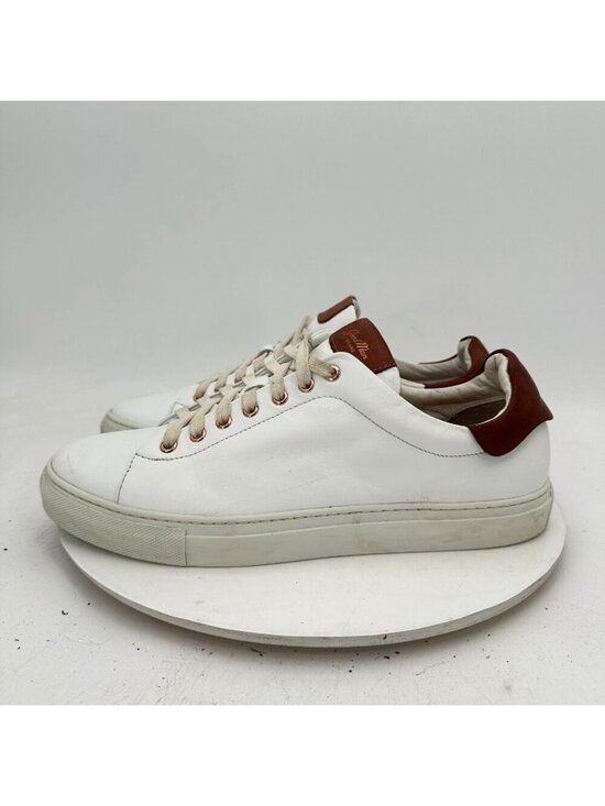 Goodman Other - Goodman Brand Men Size 10.5 White Dark Brown Leather Low Top Lace Up Casual Shoe